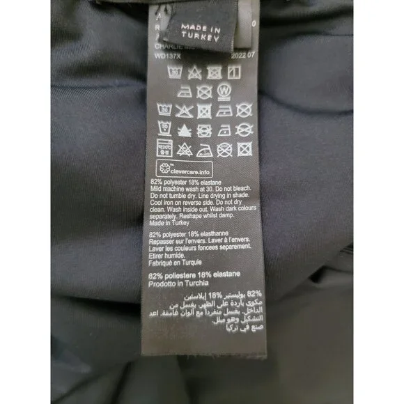 Allsaints CHARLIE Black Spaghetti Strap Midi Dress With Back Slit Sz 8 - Picture 6 of 7